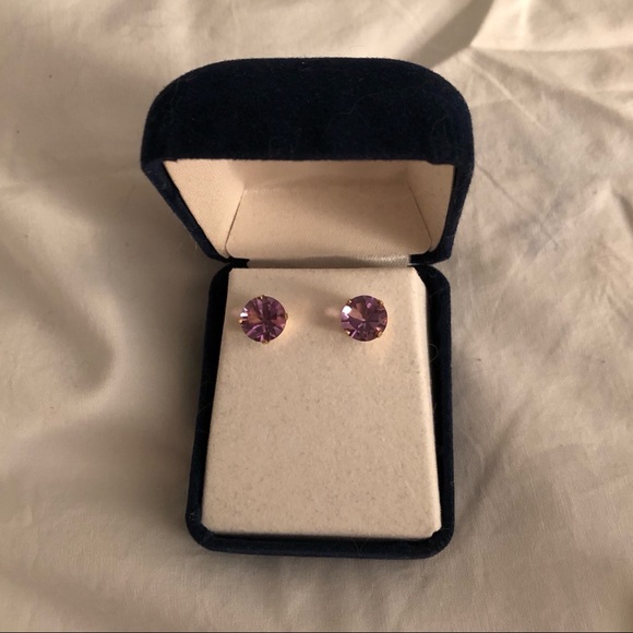 Jewelry - Purple Tanzanite Earrings set in 14k Gold